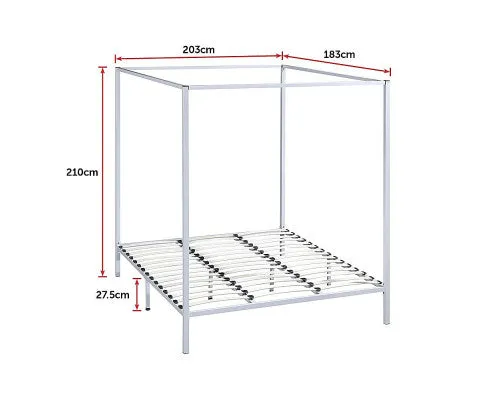 4 Four Poster King Bed Frame