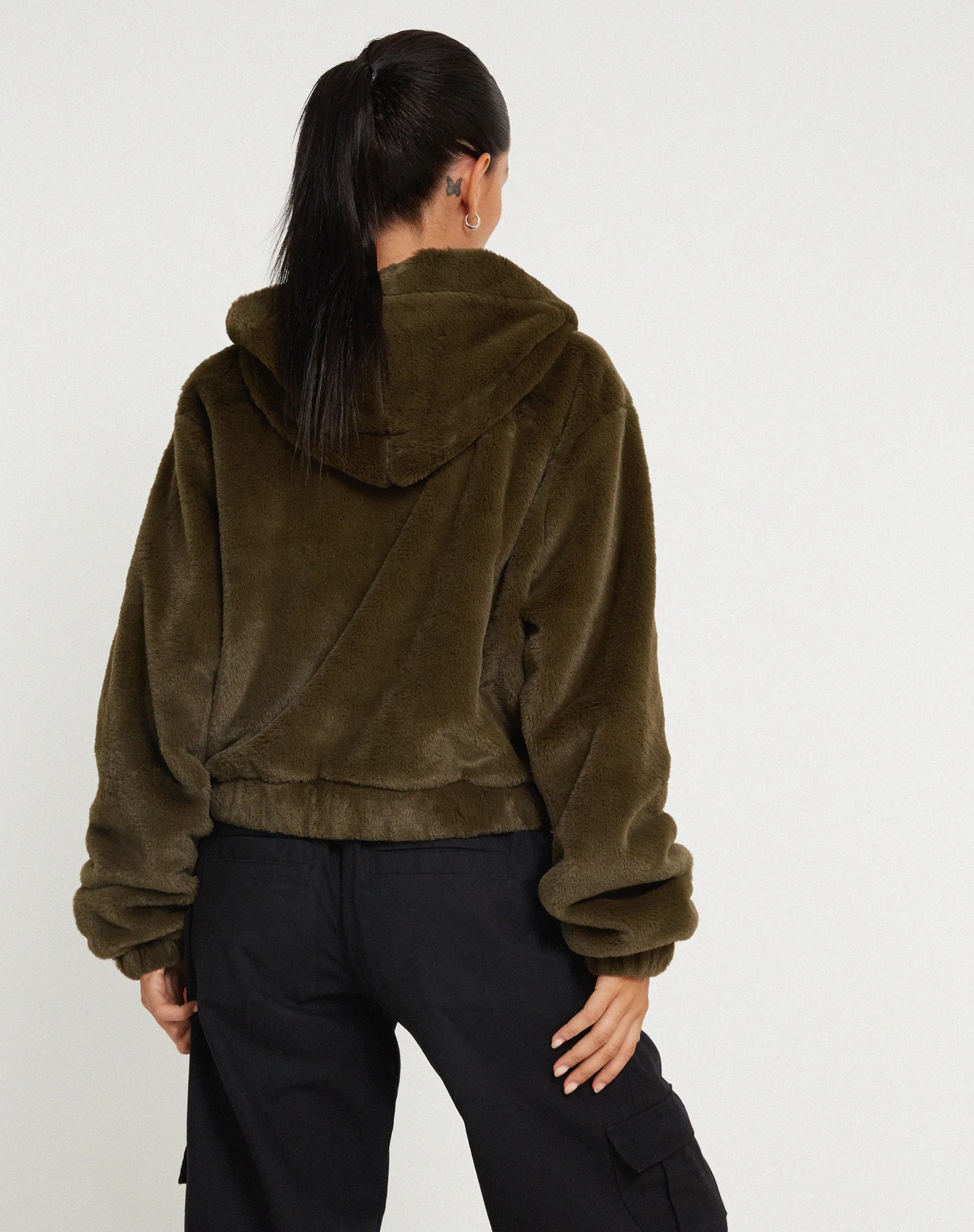 Banowa Zip Up Jacket in Olive