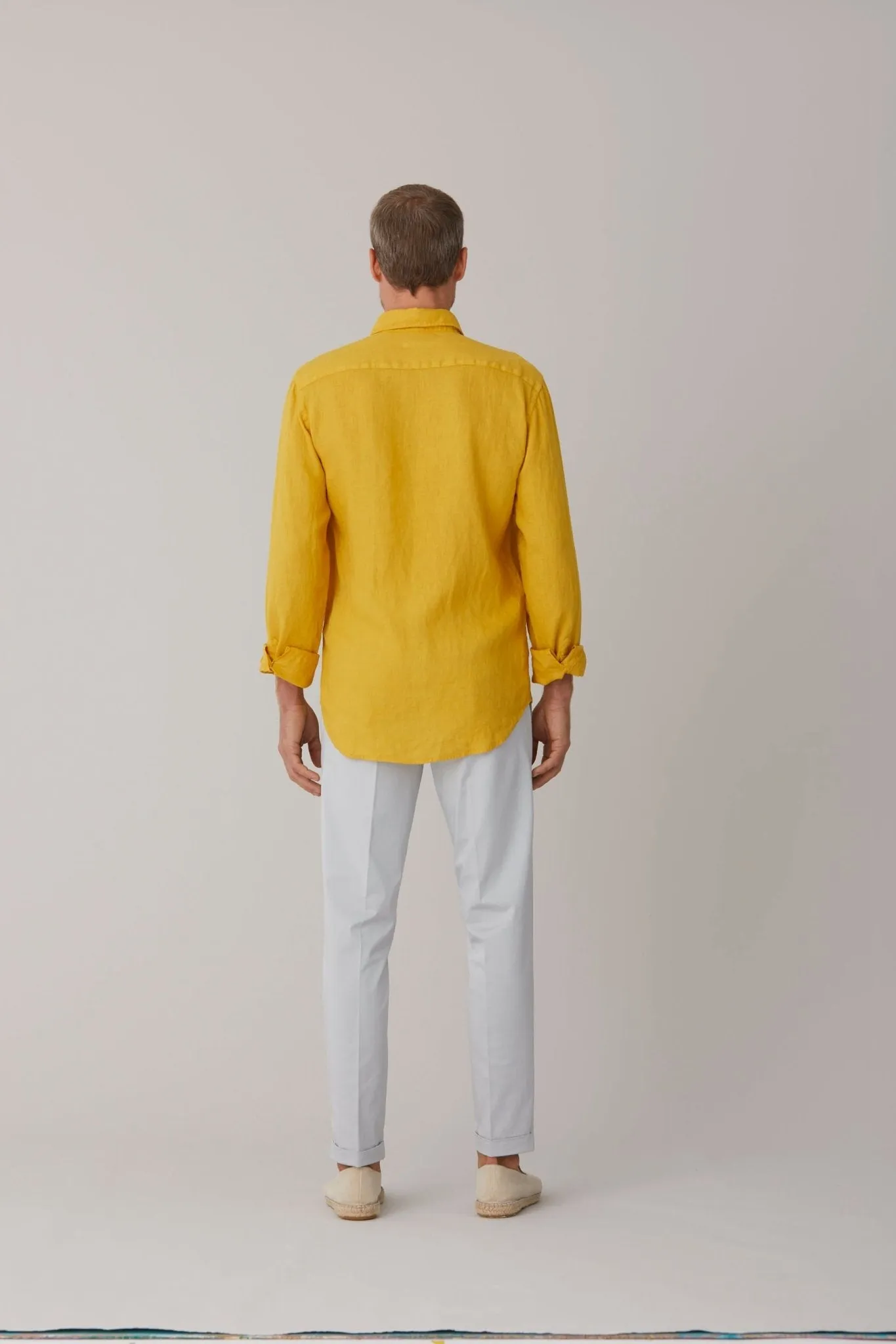 basic linen shirt mustard