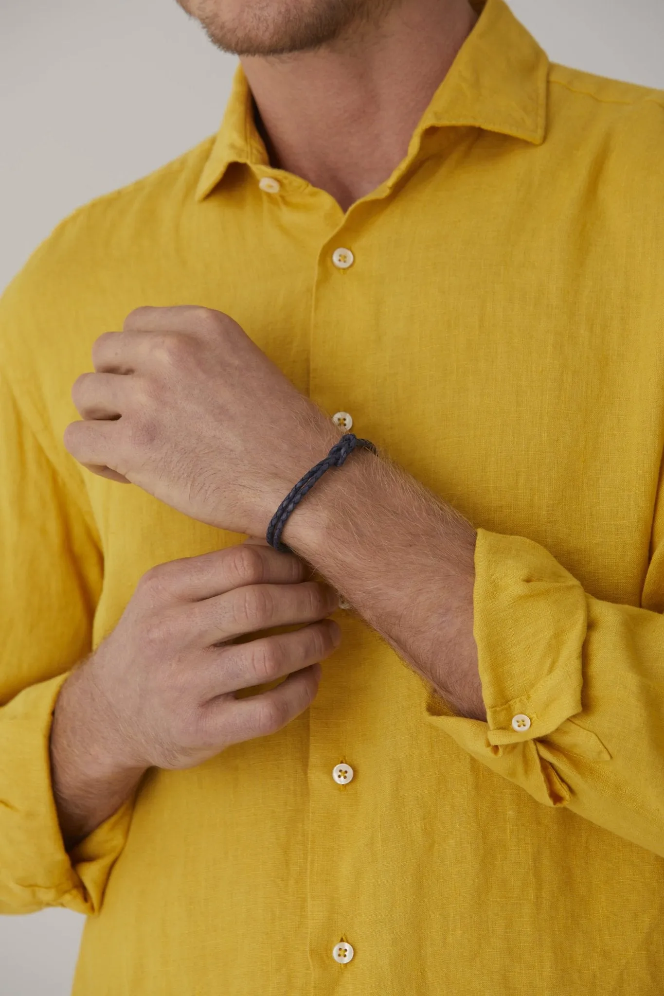 basic linen shirt mustard