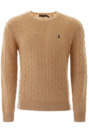 CABLE KNIT WOOL-CASHMERE SWEATER