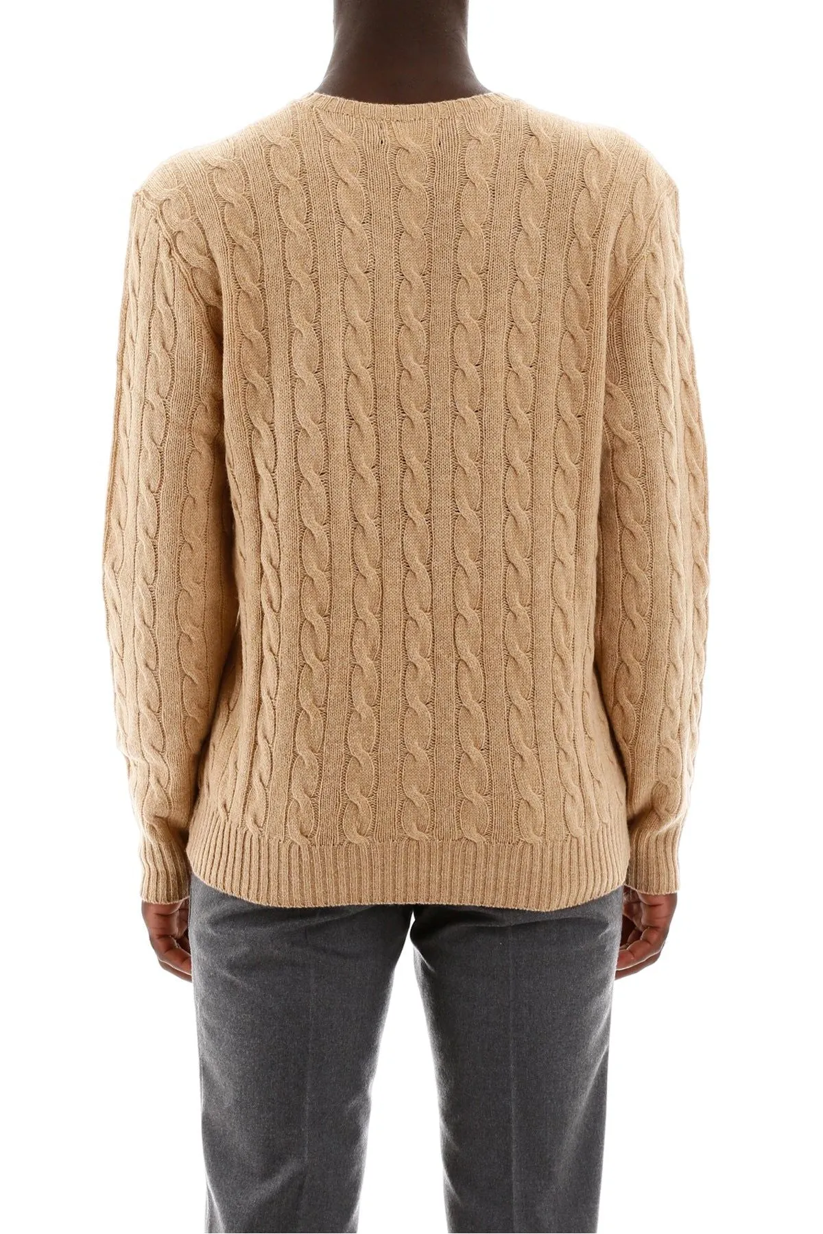 CABLE KNIT WOOL-CASHMERE SWEATER