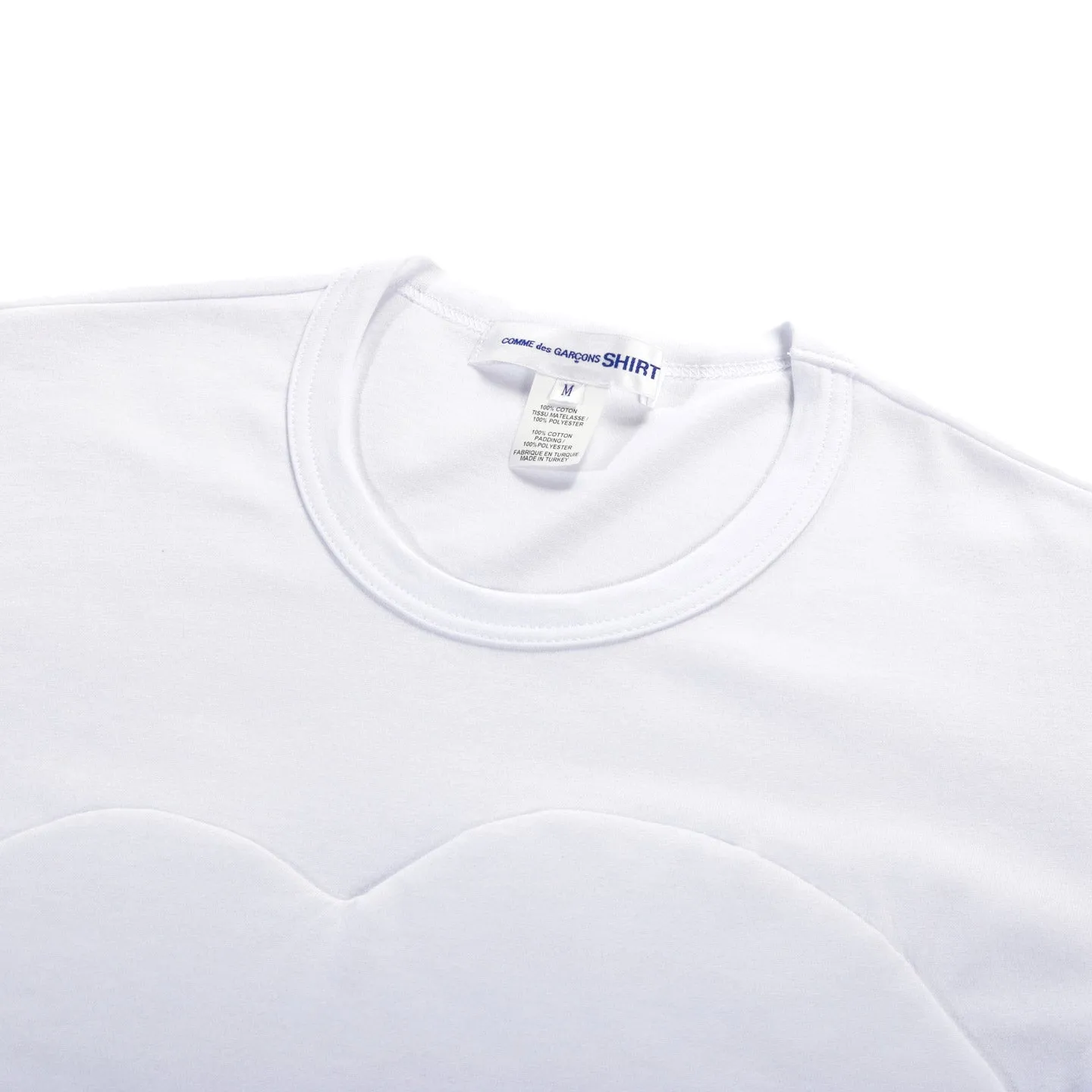 COMME DES GARCONS SHIRT T013 PADDED FLOWER T-SHIRT WHITE