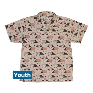 Cute Mushroom Fungi and Slime Youth Hawaiian Shirt