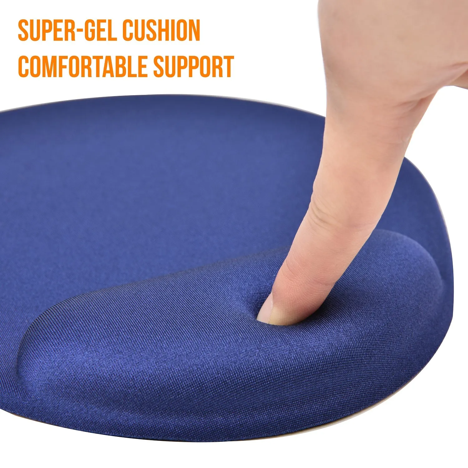 DAC® MP-127 Super-Gel™ "Mini Round" Mouse Pad with Palm Support, Blue