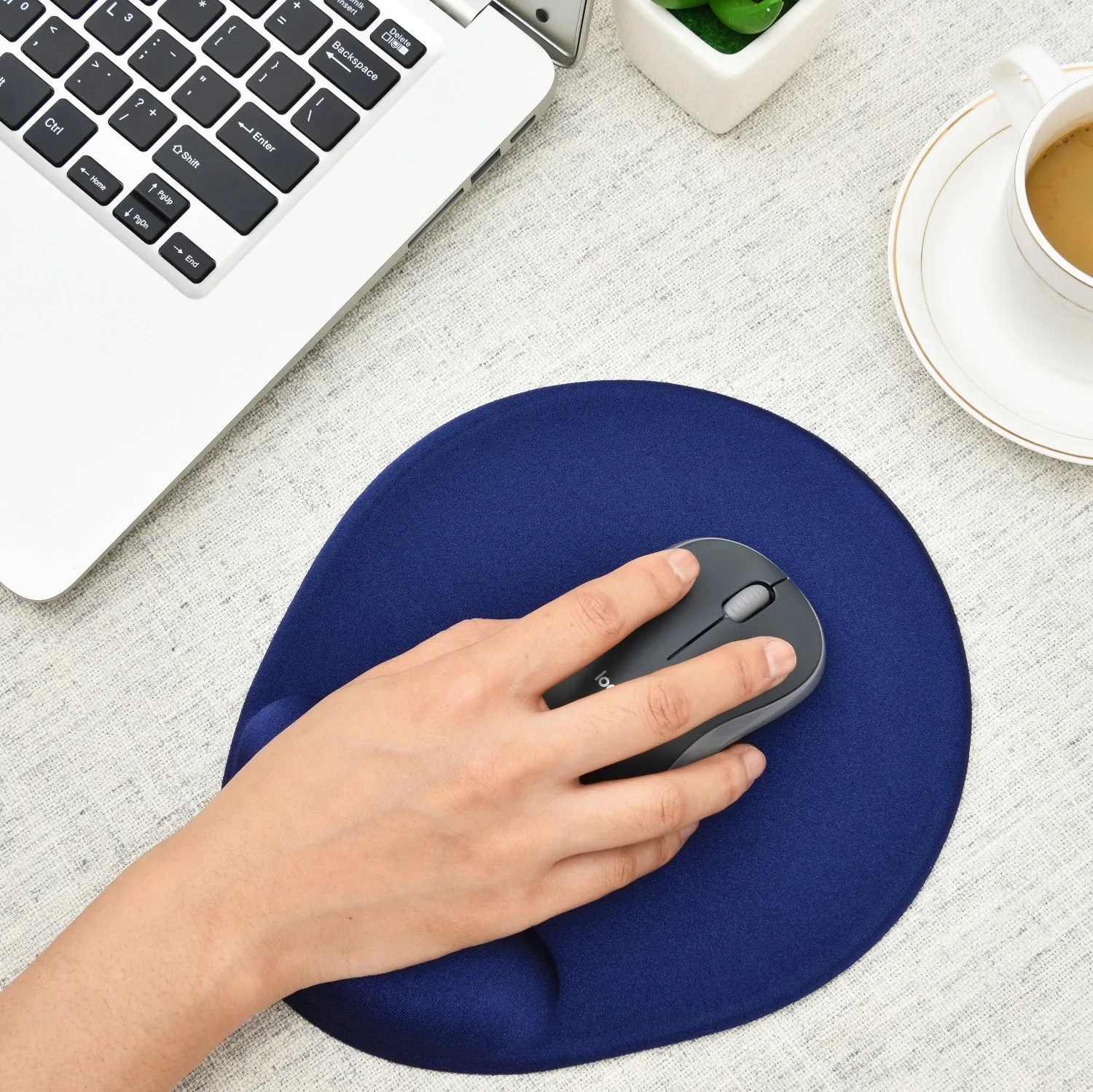 DAC® MP-127 Super-Gel™ "Mini Round" Mouse Pad with Palm Support, Blue