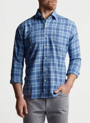 Drewry Autumn Soft Cotton Sport Shirt- Storm Blue