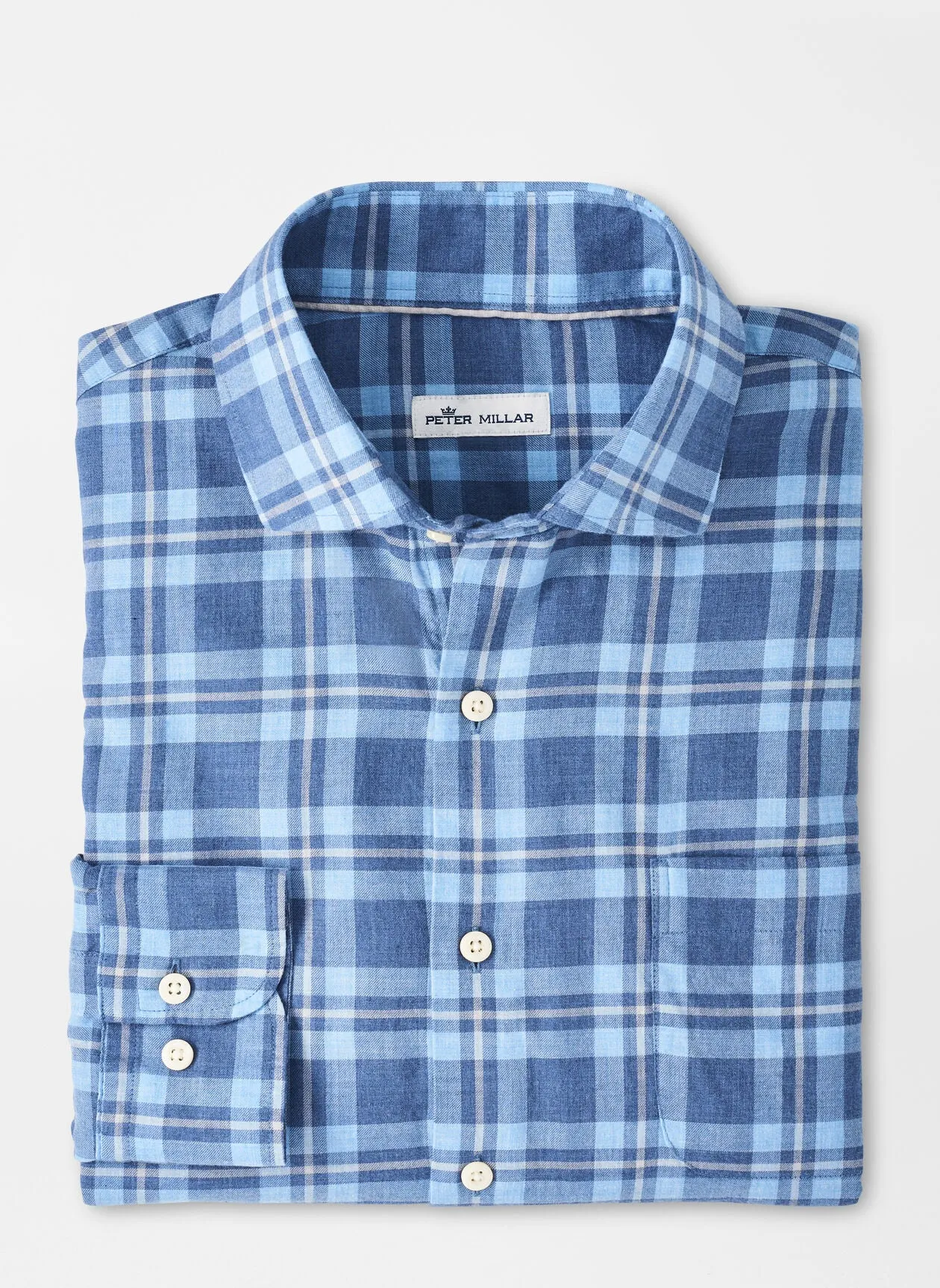 Drewry Autumn Soft Cotton Sport Shirt- Storm Blue