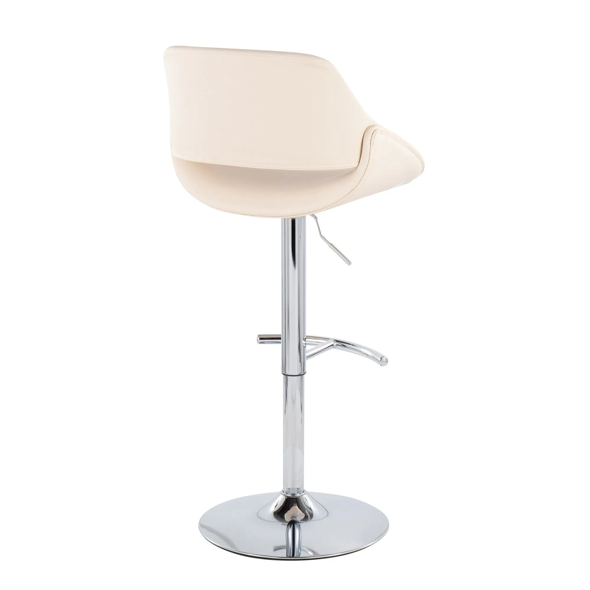 Fabrico Adjustable Bar Stool - Set of 2 Cream By LumiSource