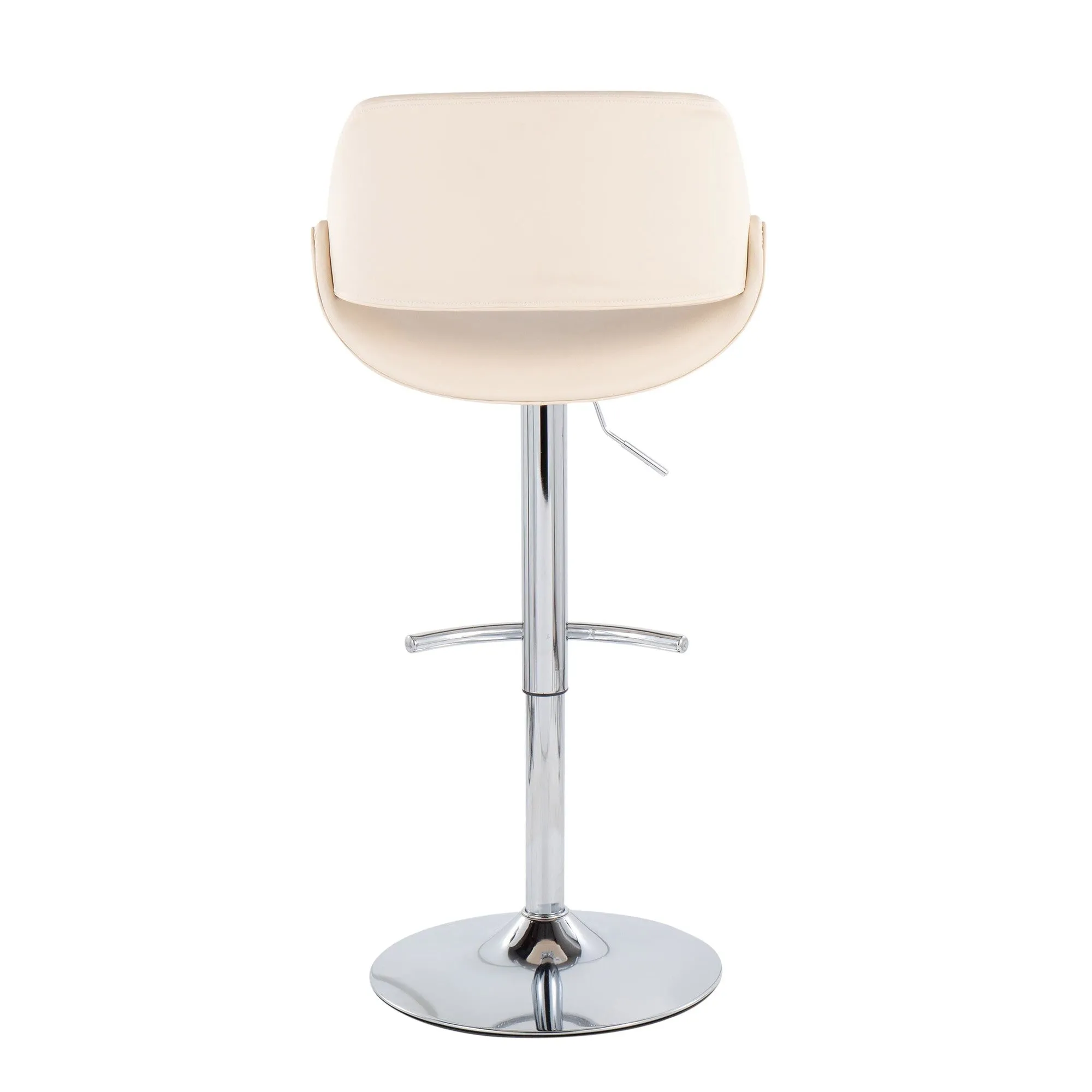 Fabrico Adjustable Bar Stool - Set of 2 Cream By LumiSource