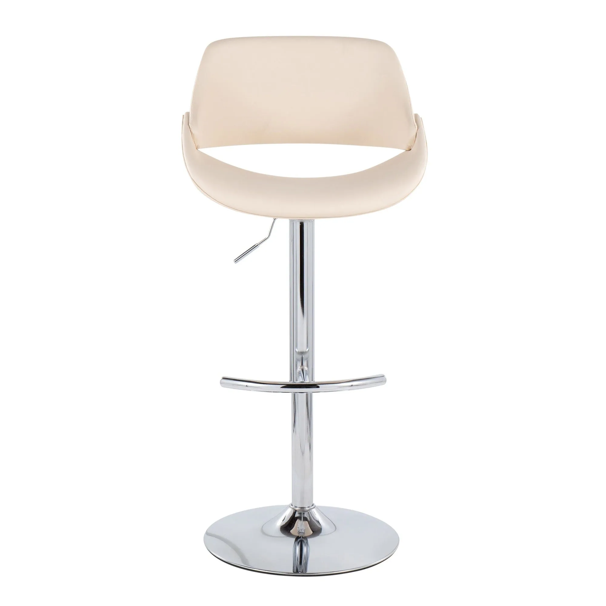 Fabrico Adjustable Bar Stool - Set of 2 Cream By LumiSource