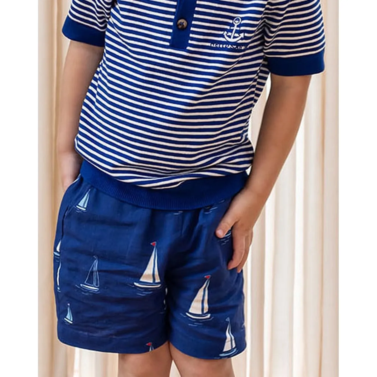 Fliink Mazerine Blue Aop Sailor Shorts