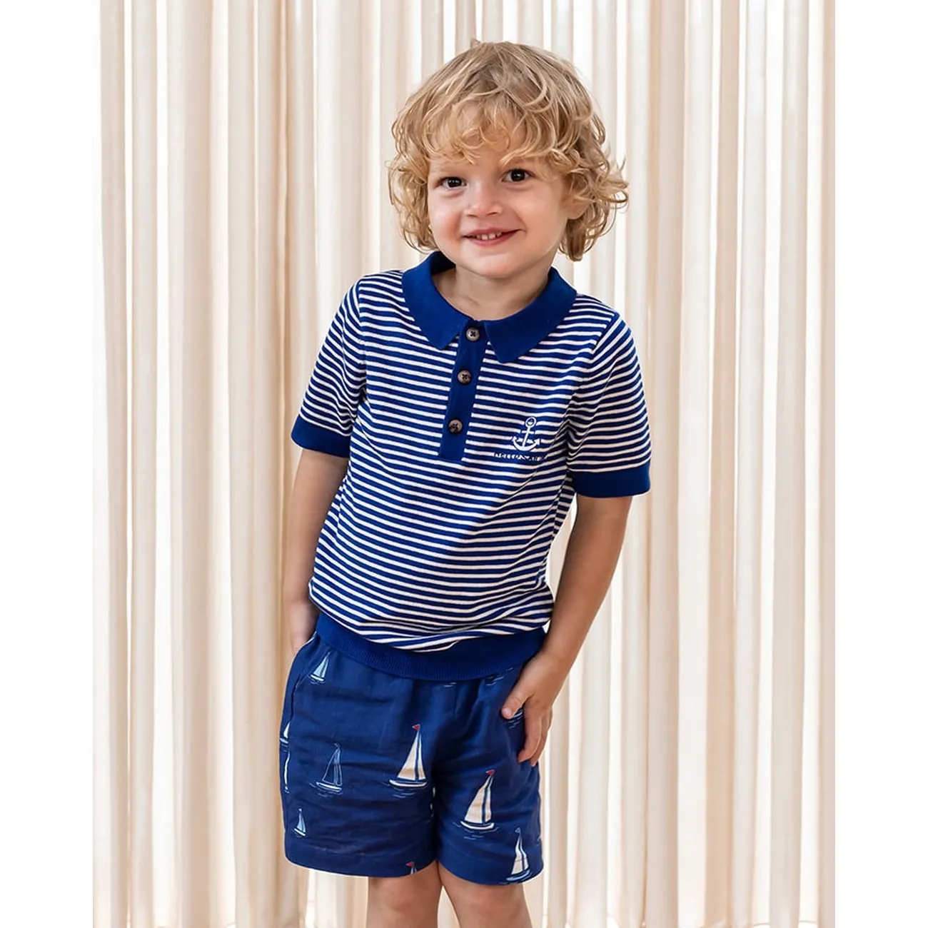 Fliink Mazerine Blue Aop Sailor Shorts