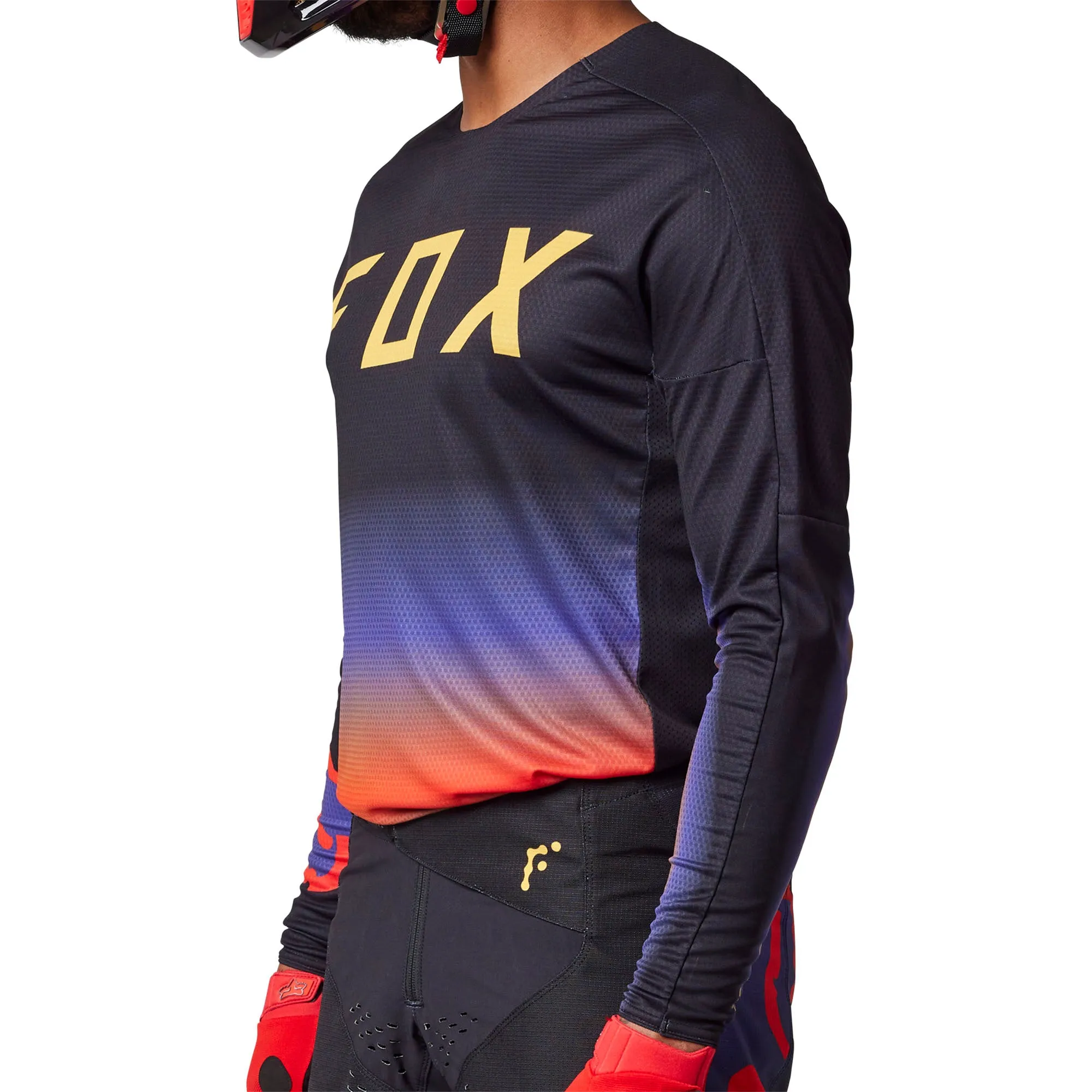 Fox Racing  Mens 360 Fgmnt Motocross Jersey Black Offroad MotoX Vented Mesh