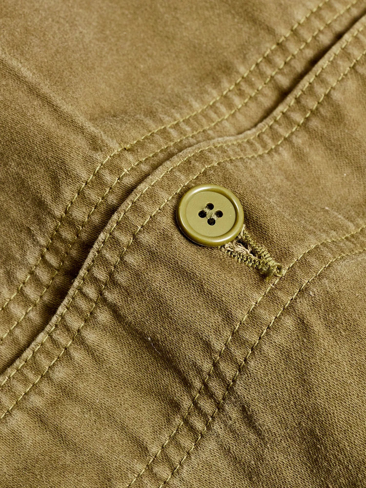 French Moleskin Work Jacket in Olive