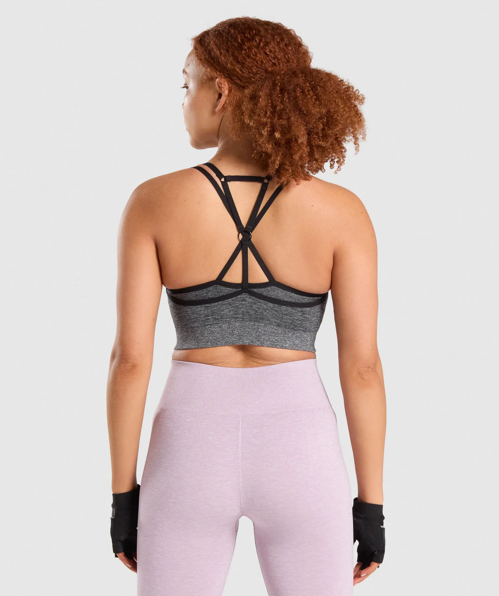 Gymshark Adapt Marl Seamless Sports Bra - Black