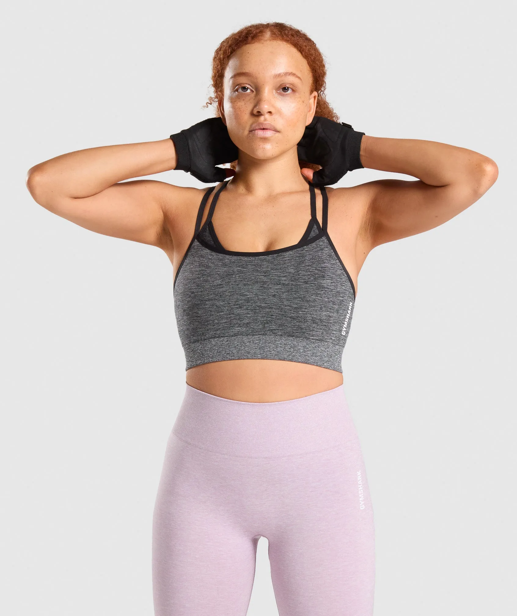 Gymshark Adapt Marl Seamless Sports Bra - Black