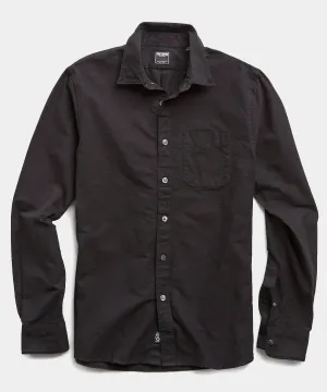 Japanese Selvedge Oxford Button Down Shirt in Black