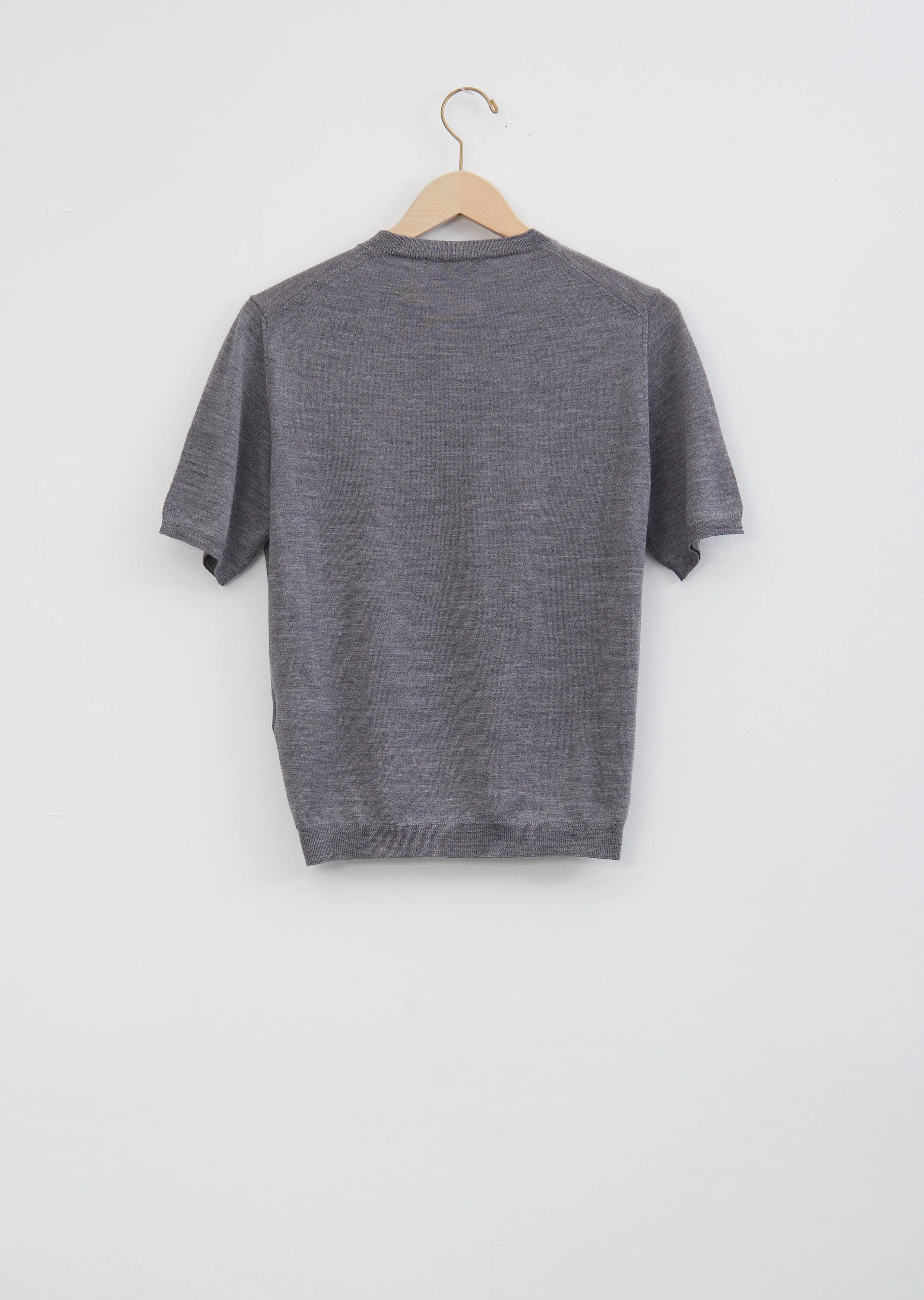 Lara Wool & Silk Crewneck — Grey