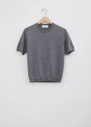 Lara Wool & Silk Crewneck — Grey