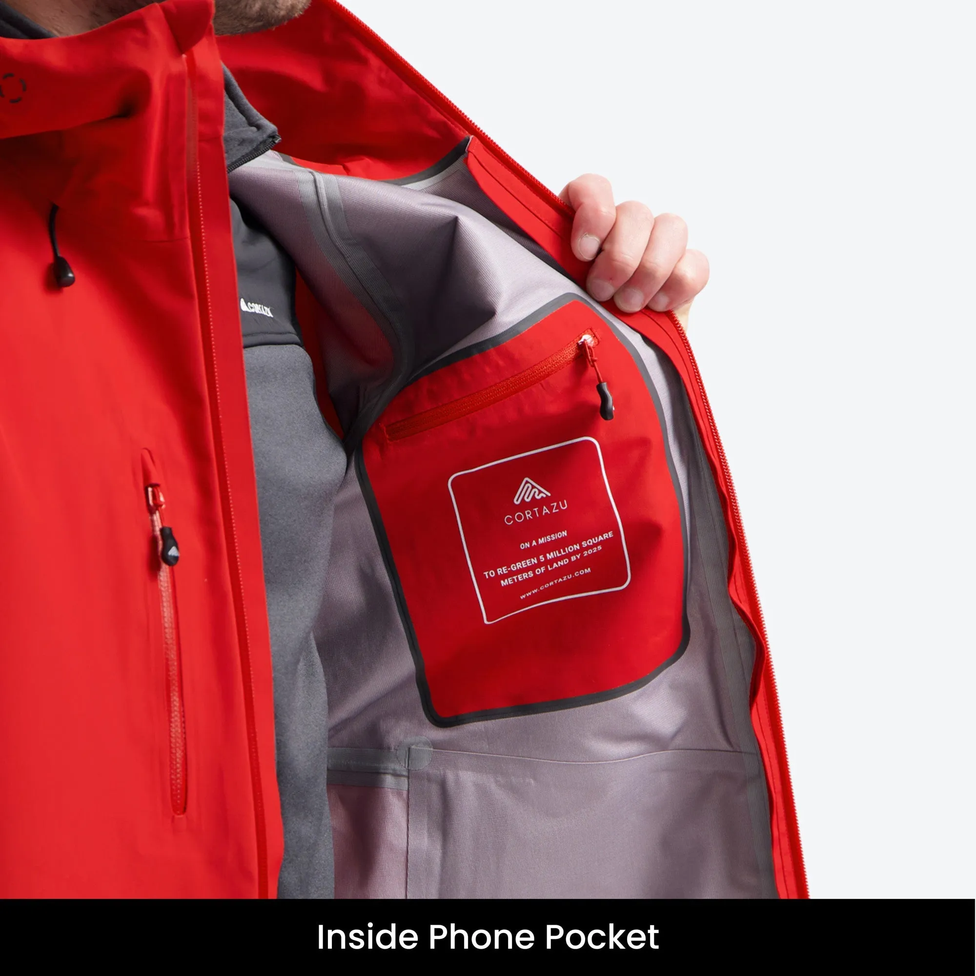 Mountain Hardshell Jacket Red | Mens