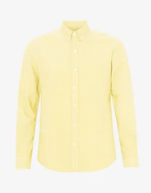 Organic Button Down Shirt - Soft Yellow