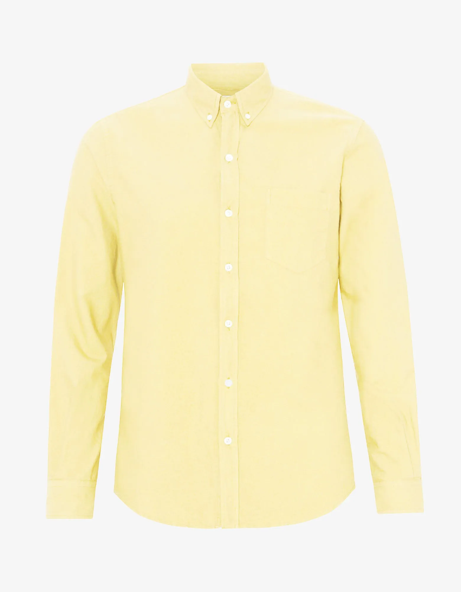 Organic Button Down Shirt - Soft Yellow