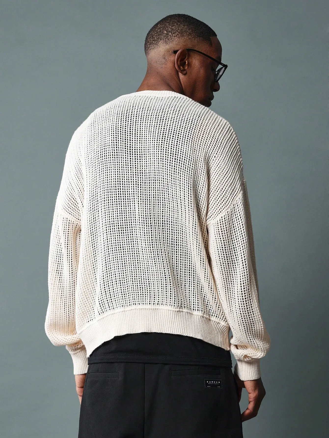 Regular Fit Openwork Knit Top