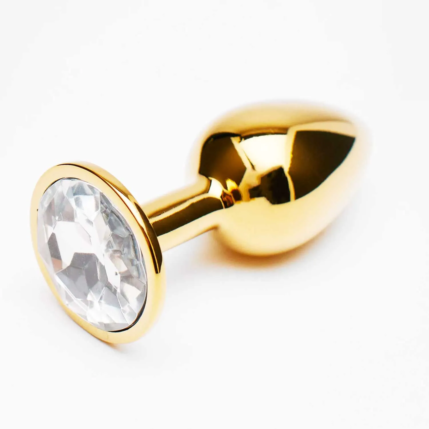 Small Gold Butt Plug with Jewel Base