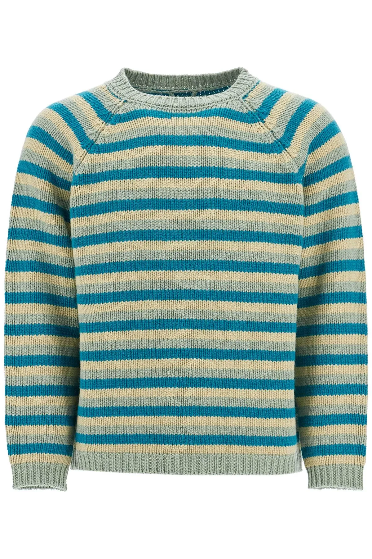 Striped Knit Wool Sweater