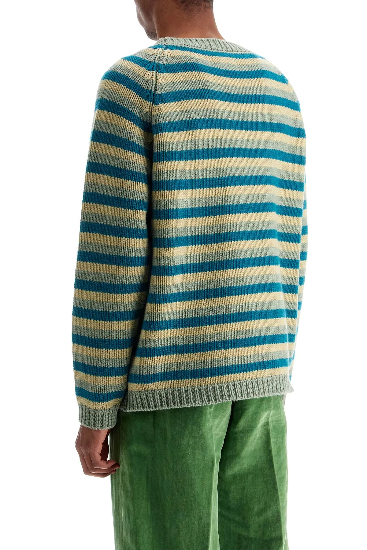 Striped Knit Wool Sweater