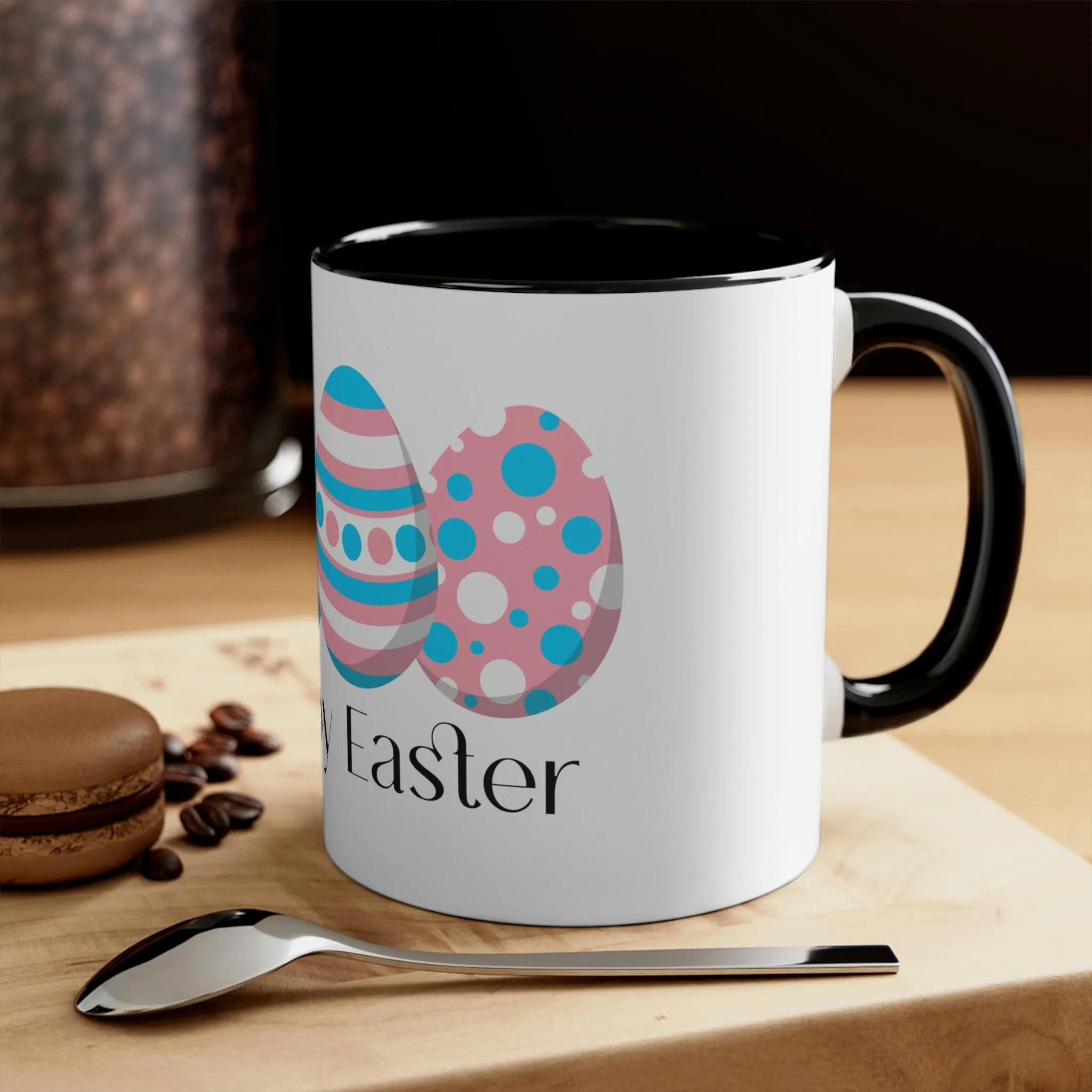 Transgender Flag Accent Coffee Mug Easter Festival - Happy Easter