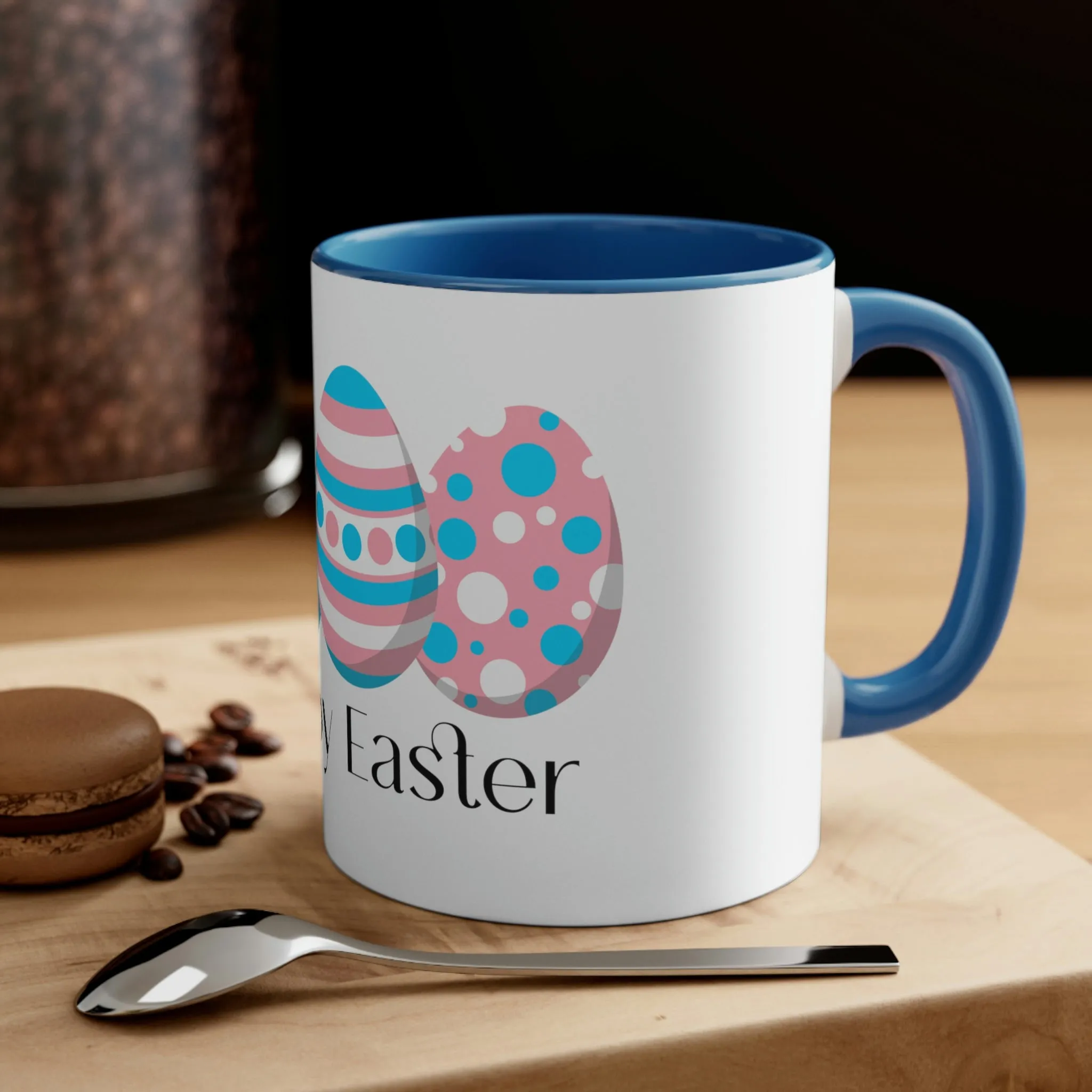 Transgender Flag Accent Coffee Mug Easter Festival - Happy Easter