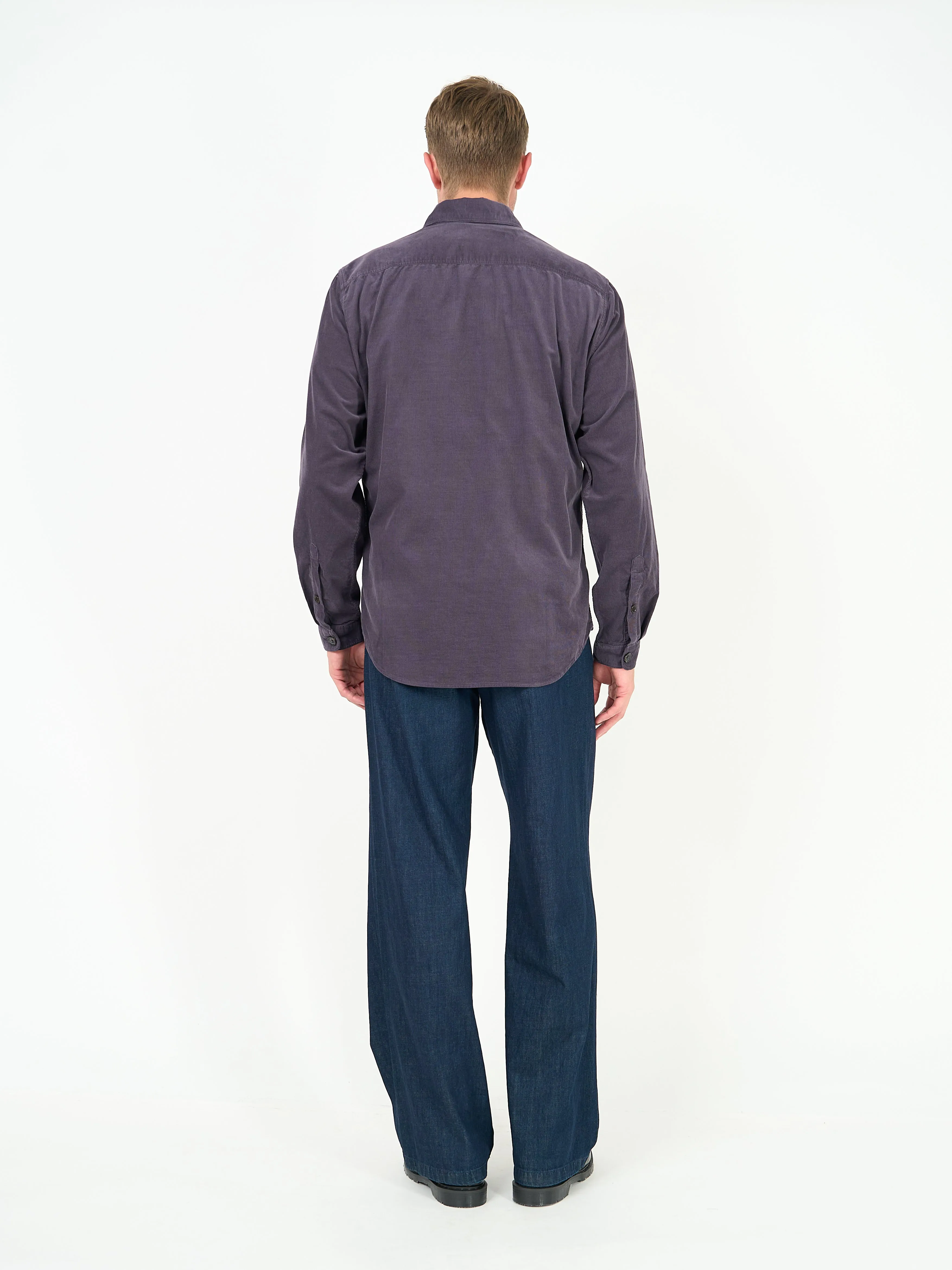 Treviscoe Shirt Mersey Cord Aubergine