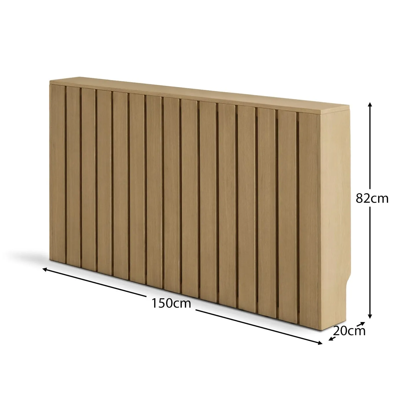 Willow Large Radiator Cover - Pale Oak