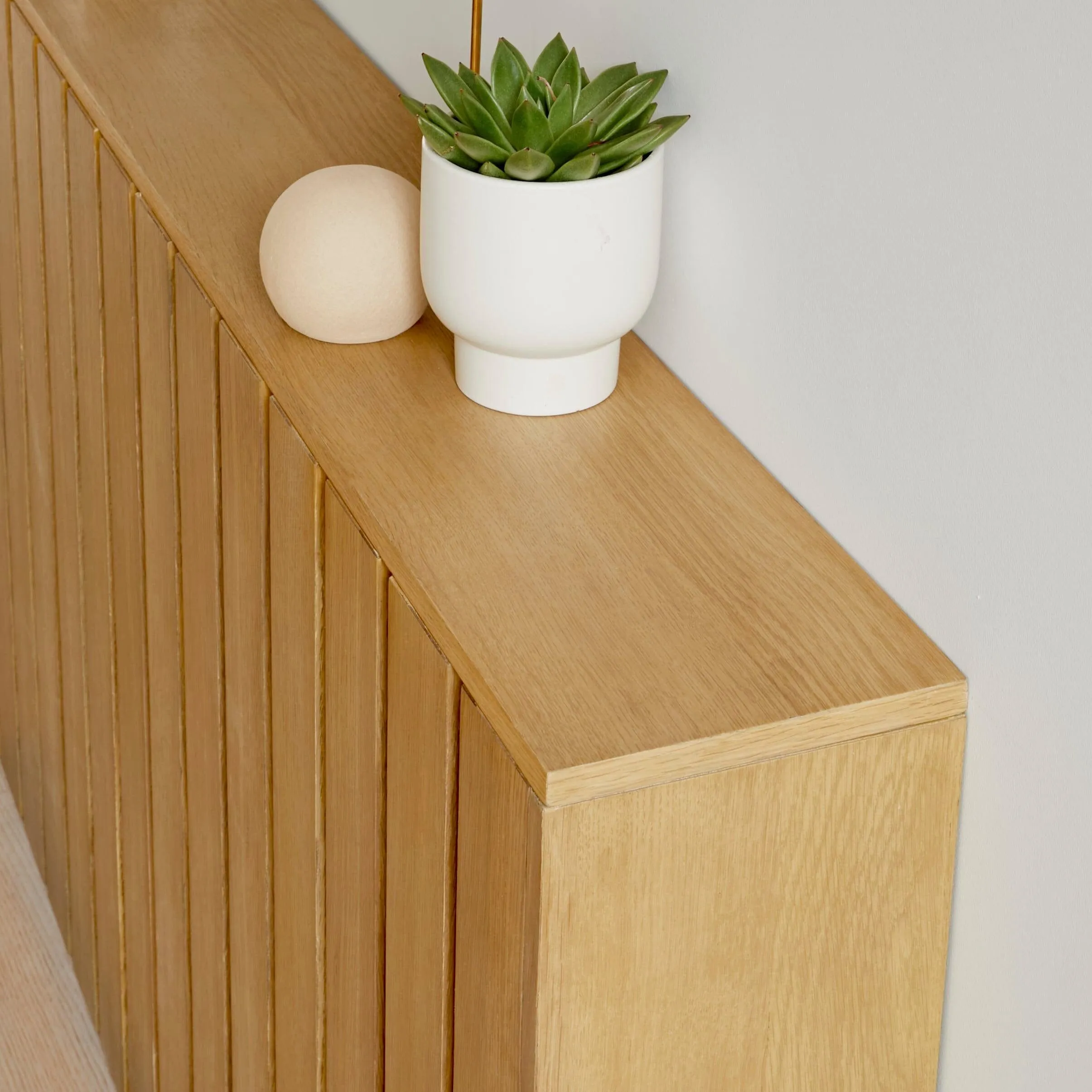 Willow Large Radiator Cover - Pale Oak