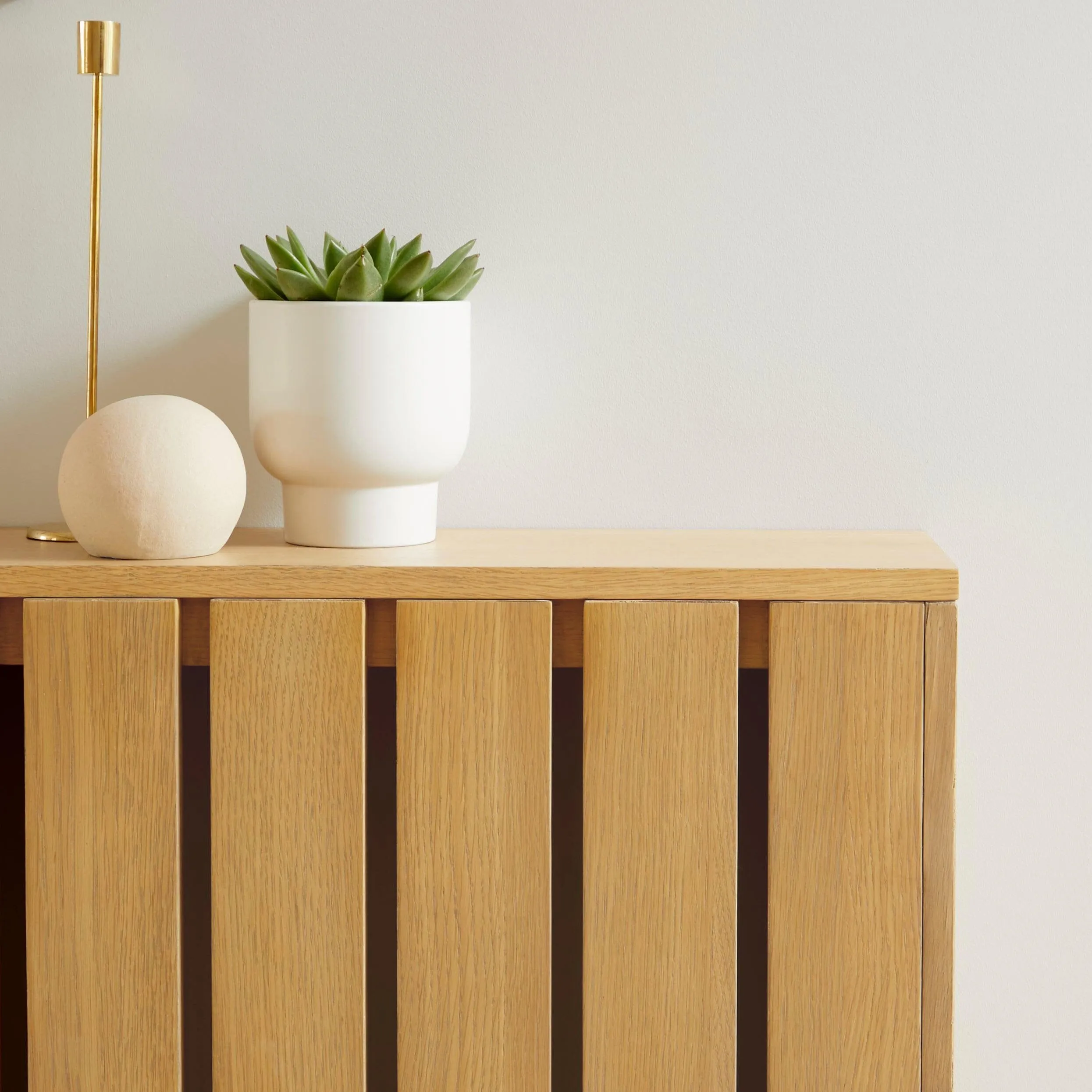 Willow Large Radiator Cover - Pale Oak