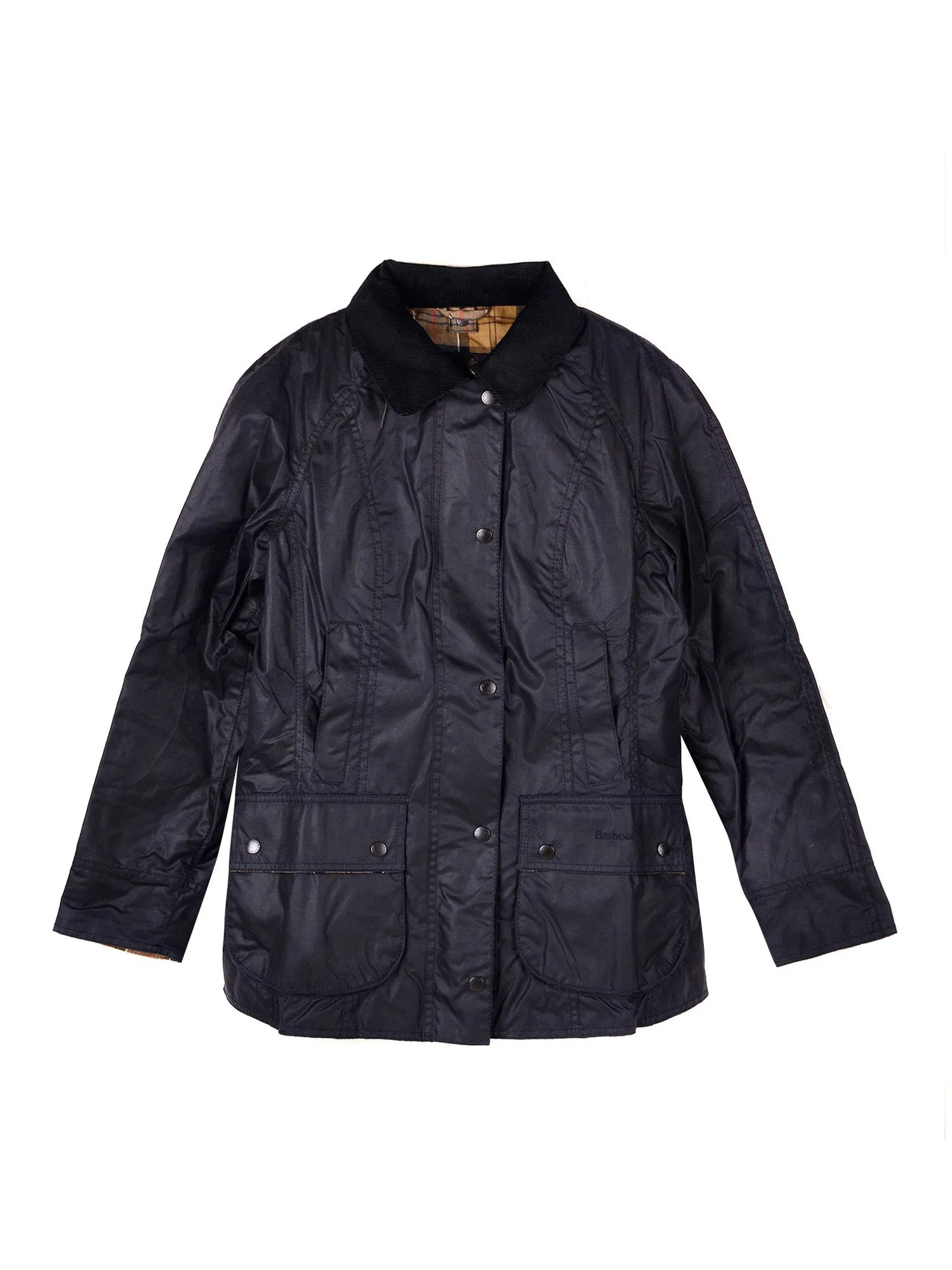 Women Beadnell Wax Jacket_Navy